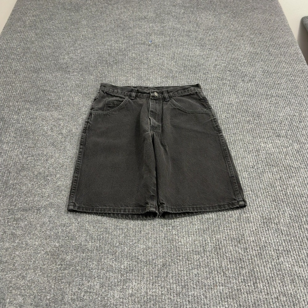 Vintage Wrangler Denim Shorts Mens 29 Black Cotton Five Pocket Casual Streetwear